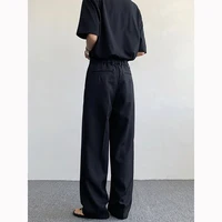 Black Oversized Suit Pants Men Fashion Social Mens Dress Pants Korean Loose Straight Wide Leg Pants Mens Office Formal Trousers 2