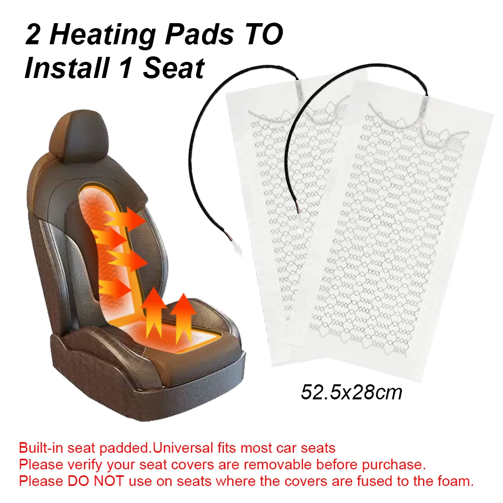 pçs nível fibra de carbono universal carro aquecimento aquecimento aquecedor almofadas assento inverno mais quente tampas assento aquecido almofada
