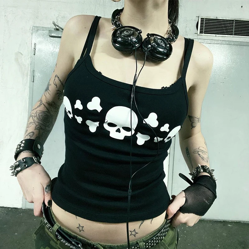 Gothic Emo Girl Camisole Top Skull Graphic Print Grunge Crop Top Y2k Clothes Vintage Punk Women S Corset Tank Top Baby Tee Tanks Camis Aliexpress Gothic Emo Girl Camisole Top Skull Graphic Print Grunge Crop Top Y2k Clothes Vintage Punk Women S Corset Tank Top Baby Tee Tanks Camis Aliexpress