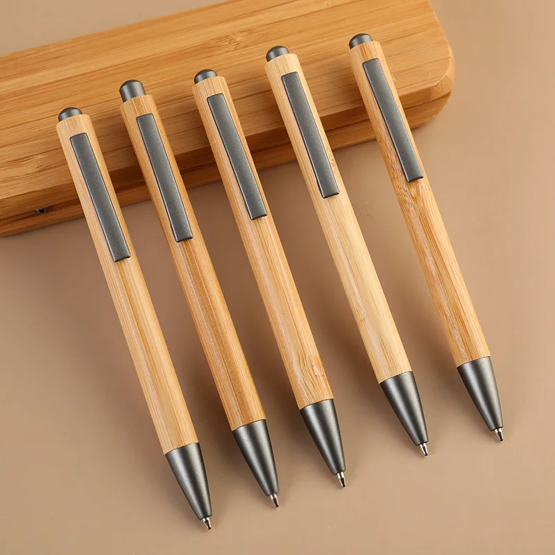 100 Pcs/Lot Bamboo Ballpoint Pen Stylus Contact Pen Office School Supplies Pens Writing Supplies Gifts Black Ink I.212406565 - View #10