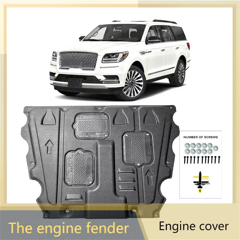 

For Lincoln MKX Nautilus 2019-2023 2.0T 2.7T Black Under Engine Guard Plate Splash Shield Mud Fender Cover Mudguard Protector