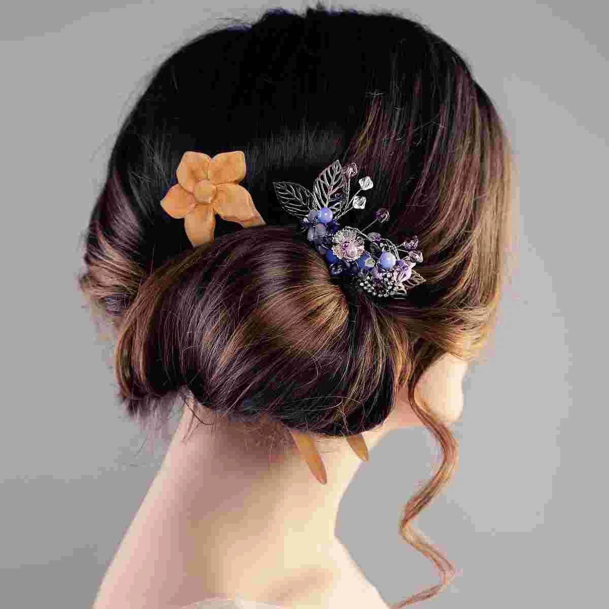 

Traditional Chinese Wood Hair Sticks Vintage Flower Hair Chopsticks Hanfu Hairpin Hair Peice for Hanfu Hair Accessories