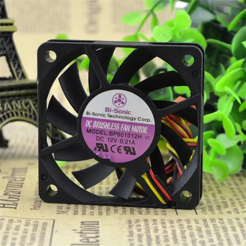 

New For BI-SONIC BP601012H 12V 0.21A 6CM 6010 3-Wire Cooling Fan