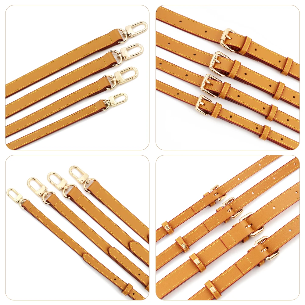 Soft Genuine Leather Bag Strap 1.2cm 1.5cm 1.8cm 2cm 2.5cm Wide Shoulder Straps Adjustable Crossbody Handbag Belts Replacement