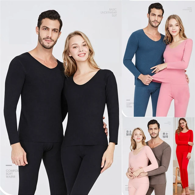 Conjunto ropa interior térmica clima frío para hombre ultrasuave Ropa Long  Johns