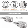 2pcs M25 Single Pulley Block Mini Rope Pulley in Stainless Steel 25mm Pulley Roller Flagpole Pulley Loading 150kg 3