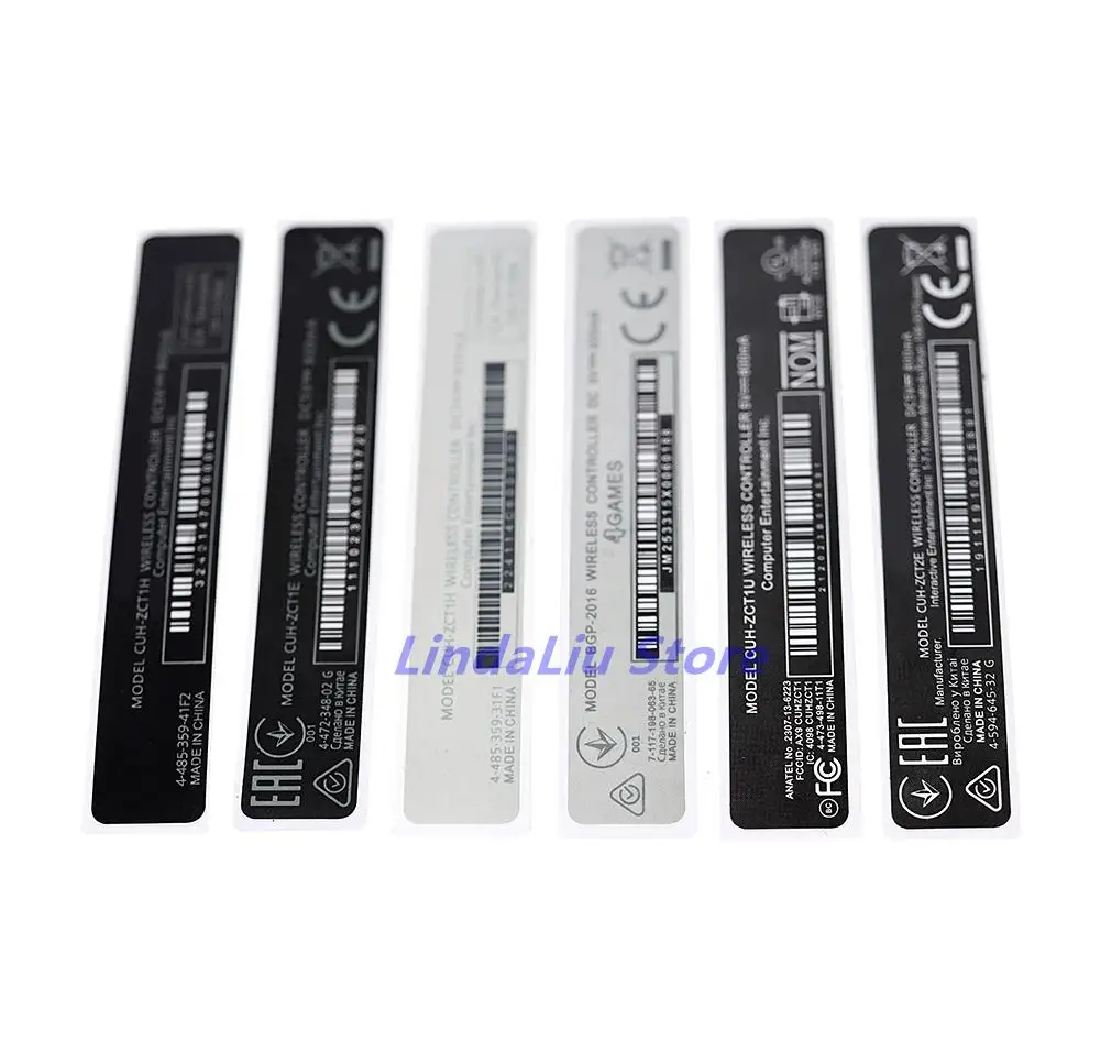 5-Pack Replacement Back Sticker Labels For PS4 Controller - Easy Apply Decals