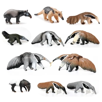Tapir asiatico animale realistico della fauna selvatica, statuetta giocattolo di teatro con cucciolo figure solide modello giocattoli cognitivi educativi per bambini