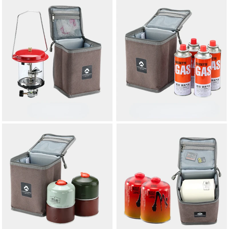 

Foldable Canvas Storage Bag One Hand Carrying Bag Lamp Gas Tank Tote Bag Camping Equipment Outdoor Tactical Accessories New