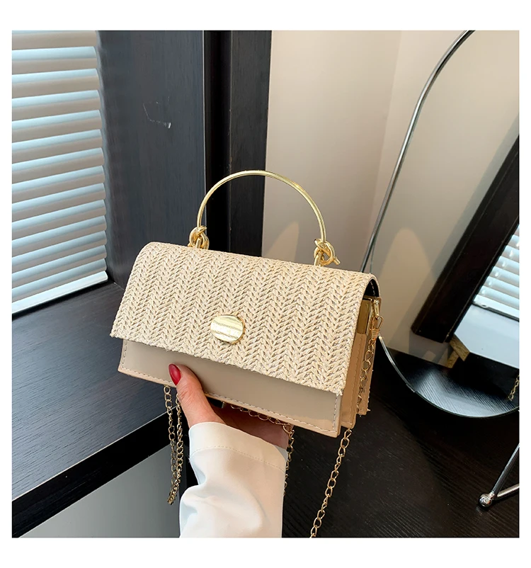Fashion Pu Hasp Ladies Top-Handle Bags Braid Design 2024 New Brand Shoulder Bags for Women Free Shipping Bolsas Femininas