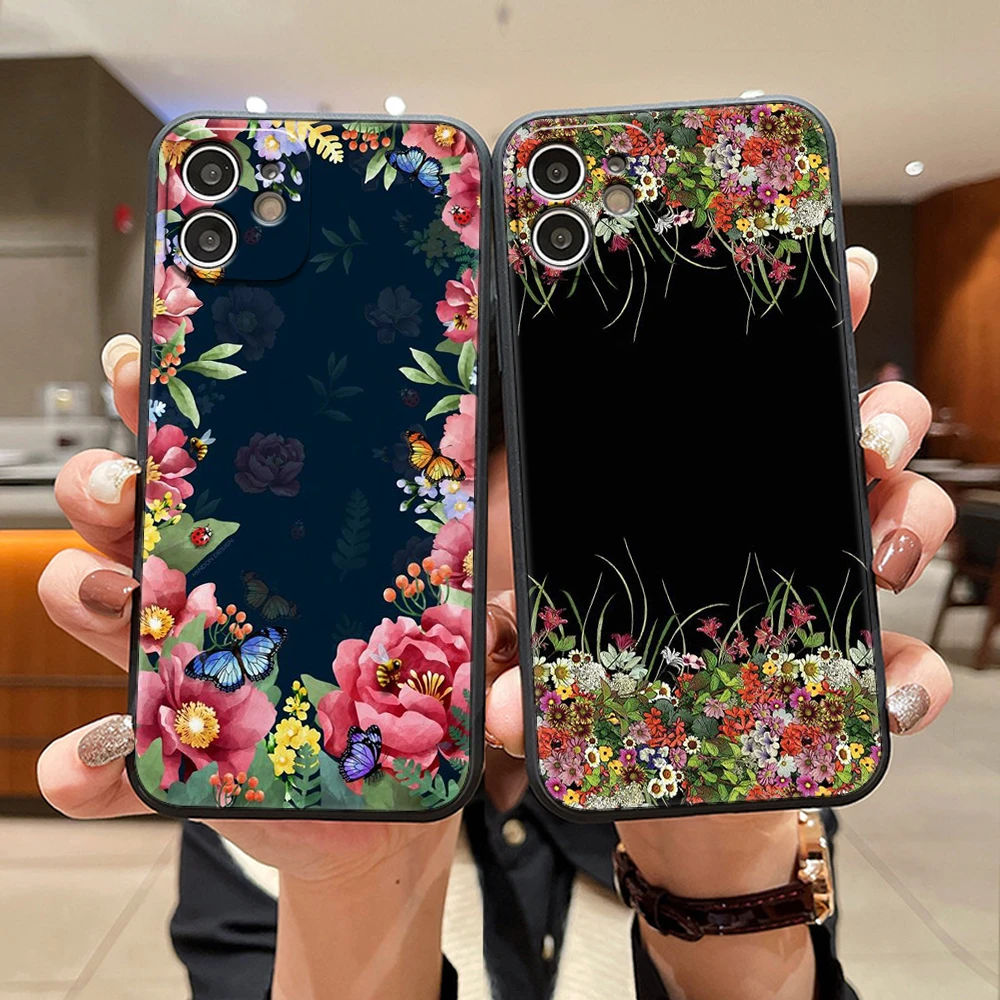 huurder sturen De kamer schoonmaken Flower Cover for Huawei P8 P9 P10 Plus P20 P30 P40 P50 Pro Plus Silicone  Phone Case| | - AliExpress