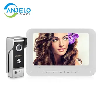Anjielosmart 7 Inch Intercom Video Doorbell with Camera Videoportero Interfone Residencial Security Protection For Apartment 1