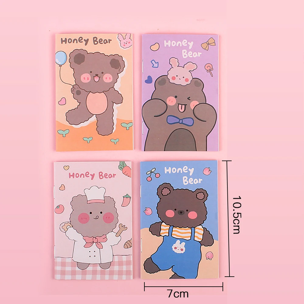 2Pcs Mini Notebook 16sheets Portable Pocket Notepad Daily Weekly Agenda Cute Planners Book Stationery Office School Supplies