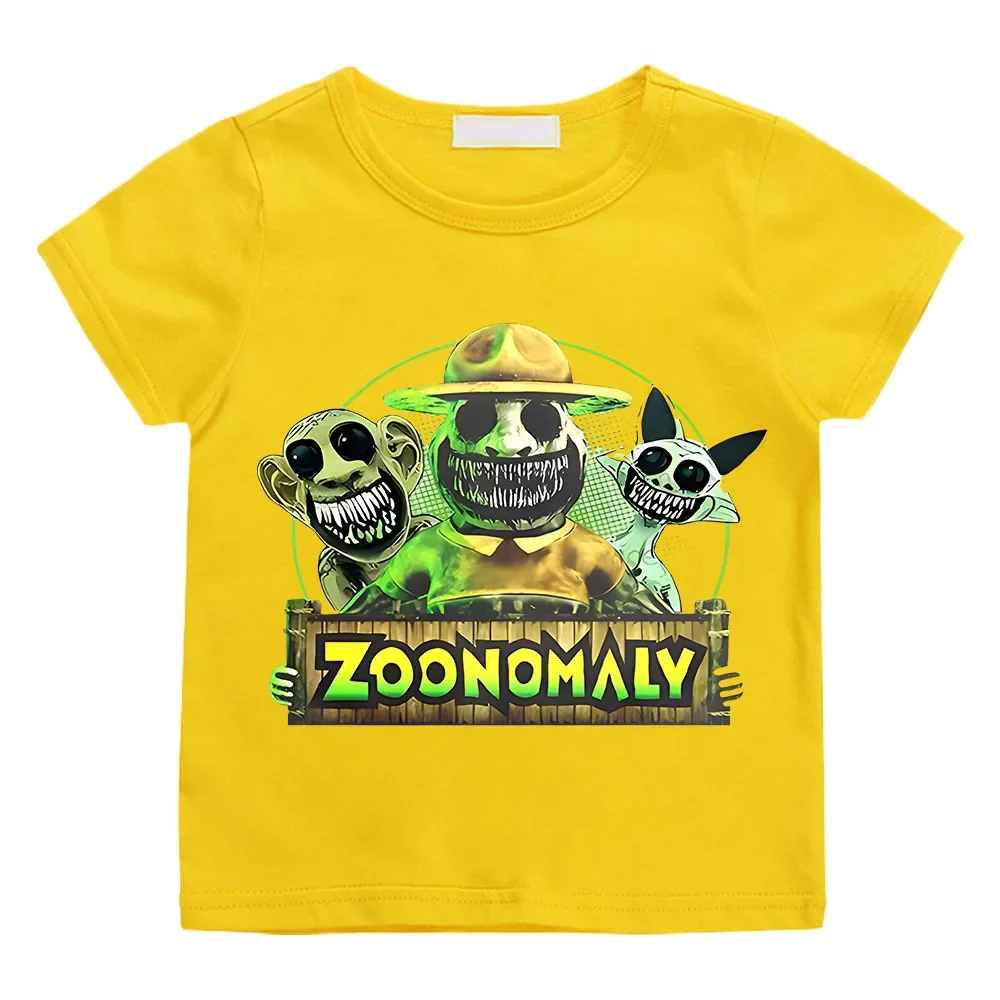 Game Zoonomaly T-shirt Summer Kids Cartoon Clothes Cotton Baby Girls Boys Short Sleeve Teens Birthday Sportwear Children T Shirt 4