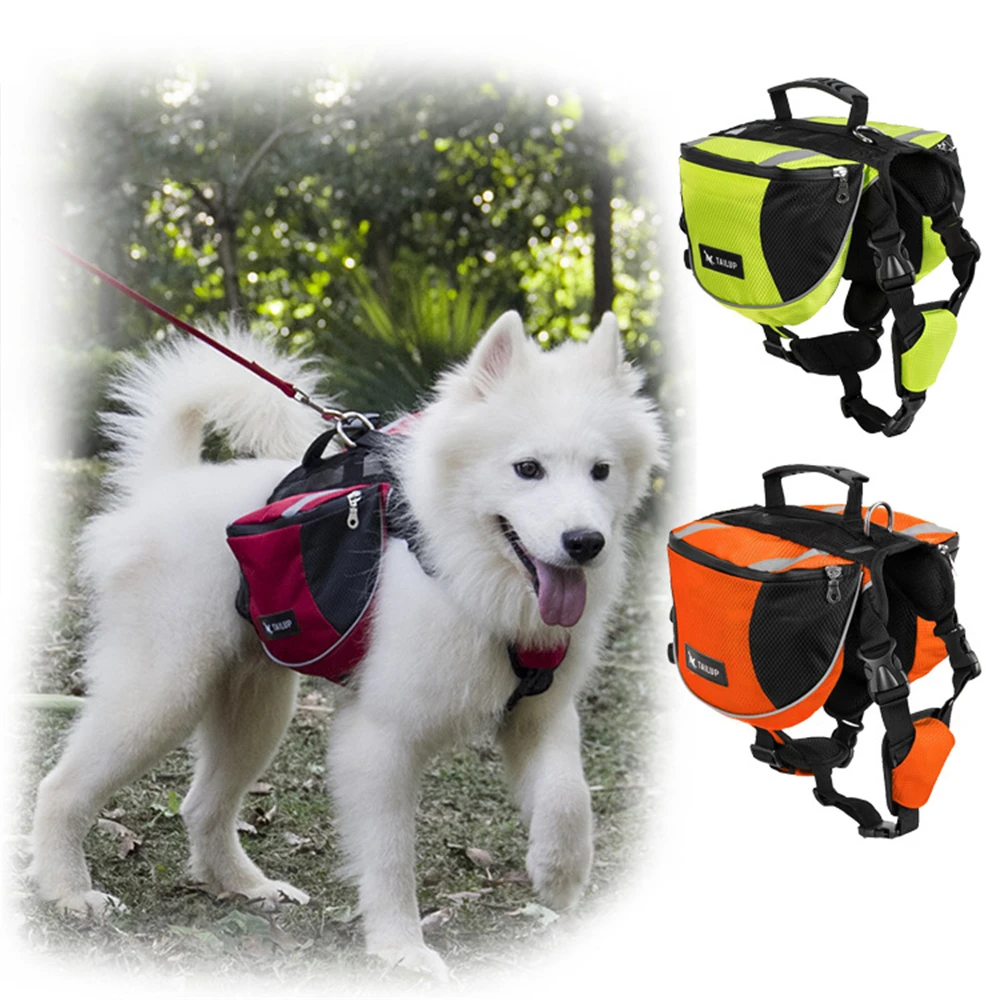 

Outdoor Travel Dog Backpack Organizer Bag Puppy Kitten Chest Sling Bags Portable Traveling Storage Bag Reflective Pet Panniers