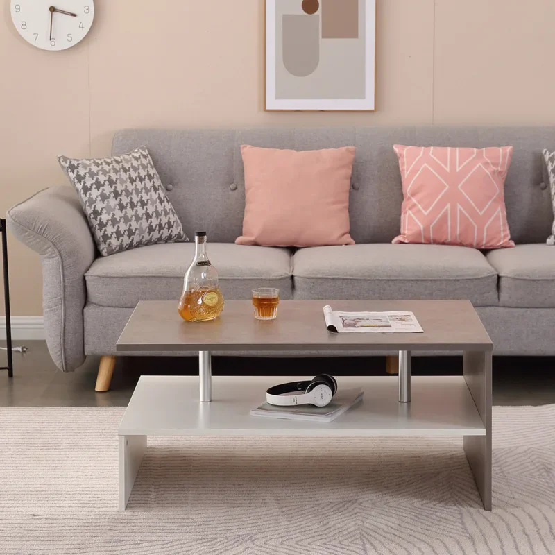 Rectangular coffee table, modern, simple, light and luxurious home living room, creative small unit, multifunctional sofa