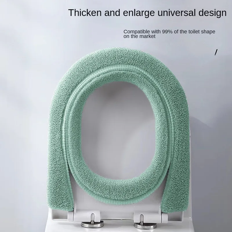 for Winter Toilet Seat pad Home Toilet Mat Four Seasons Universal Potty Cushion Washer soft Toilet cape case Seat warmer Cover 4