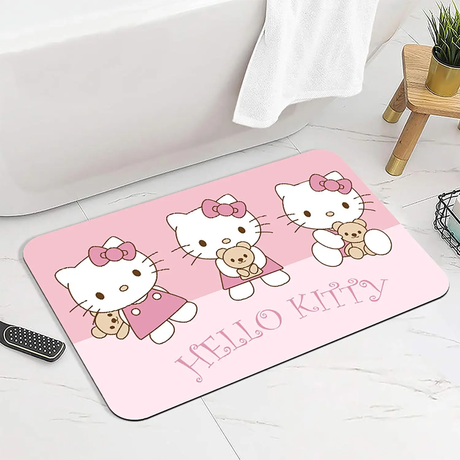 

TAKARA TOMY Diatomaceous Mud Absorbent Mat Katie Cat Bathroom Mat Non Slip Floor Mat Toilet Entrance Mat