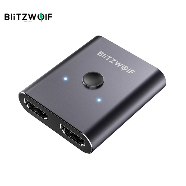 BlitzWolf-Commutateur compatible HDMI bidirectionnel, 1 entrée, 2 sorties,  2 entrées, 1 sortie, répartiteur compatible HDMI pour PC, TV - AliExpress
