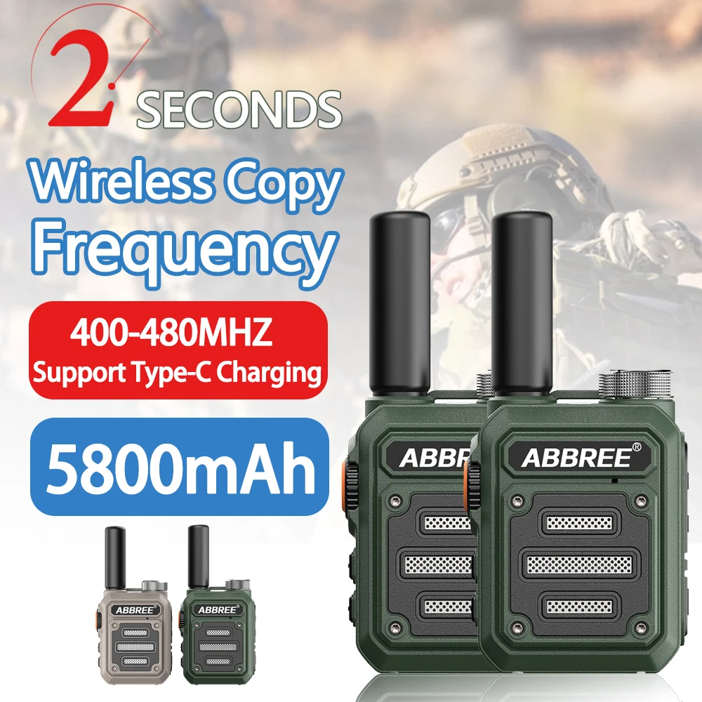 2pcs-ABBREE-AR-63-Mini-Walkie-Talkie-Wireless-Copy-Frequency-VOX-SOS ...