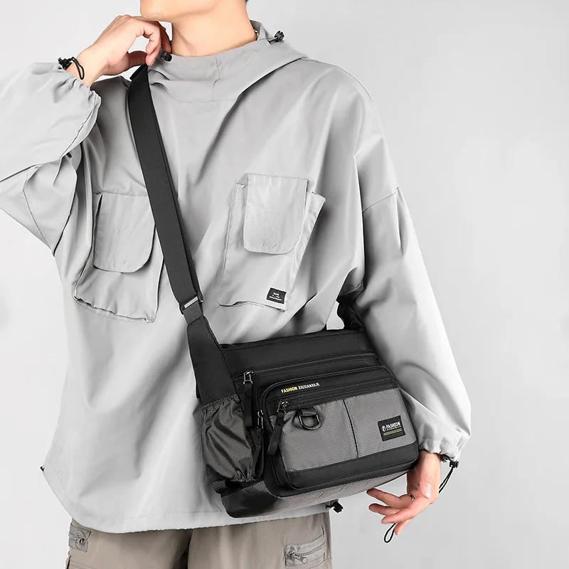 Men Crossbody Bags Male Nylon Shoulder Bags Boy Messenger Bags Man Handbags for Travel Casual Large Bag - 2