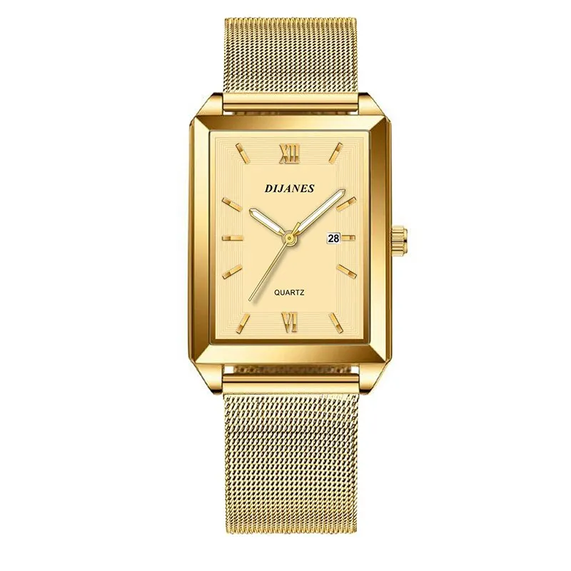 Mens Fashion Sports Watches Simple Men Luxury Gold Business