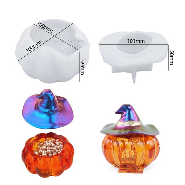 Silikonform Kürbis Kerzenhalter | DIY Gießform Für Beton & Gips - Herbst & Halloween Deko