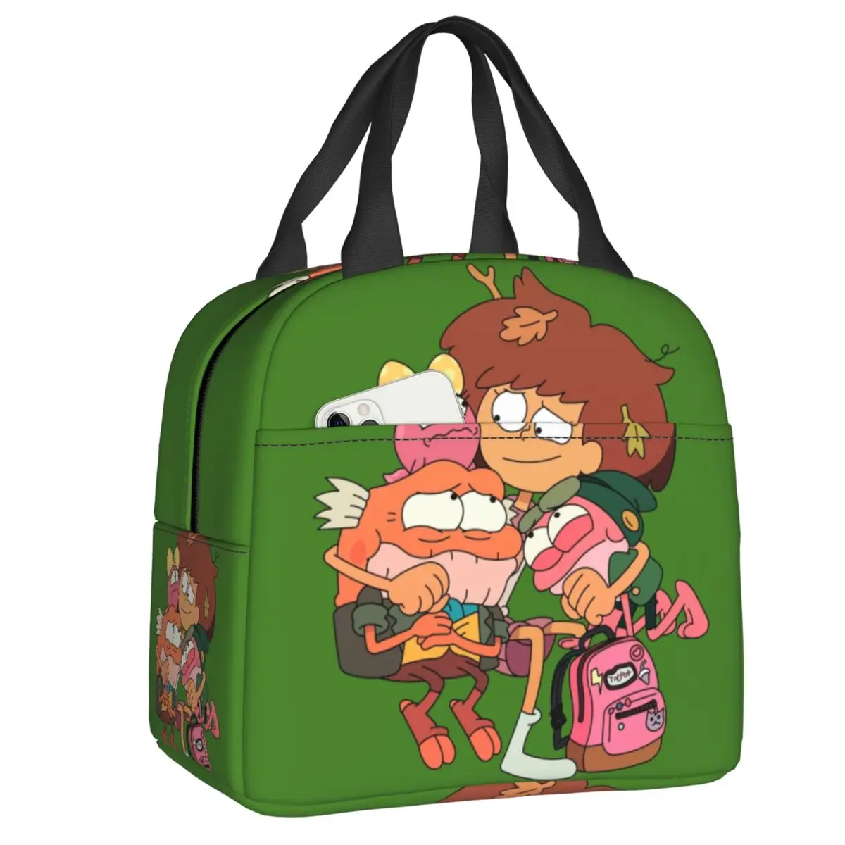 

Amphibia Anne And Plantar Family Thermal Insulated Lunch Bag Comic Anime Cartoon Lunch Container Camping Travel Storage Food Box