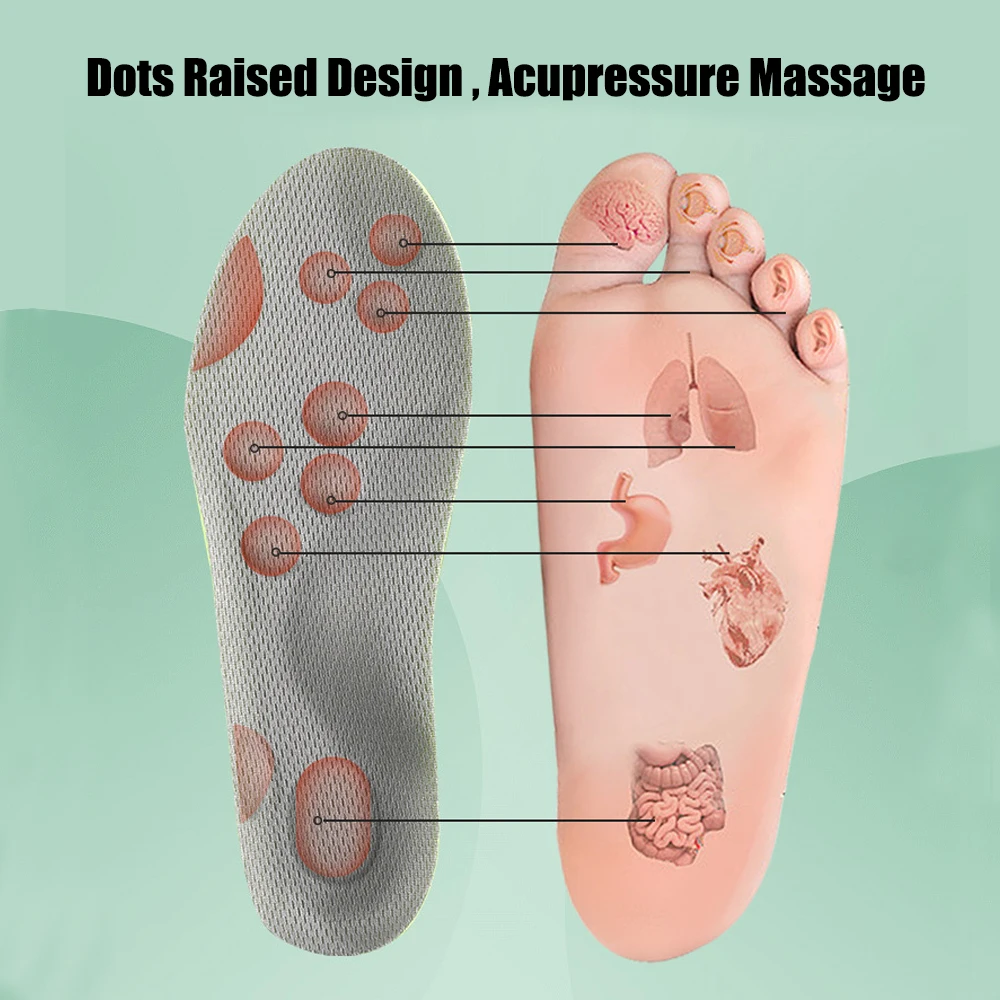 High Quality Sport Insoles for Children Flat Feet Arch Support Orthopedic Shoes Insoles for Kids Elastic Shock Absorber Cushion