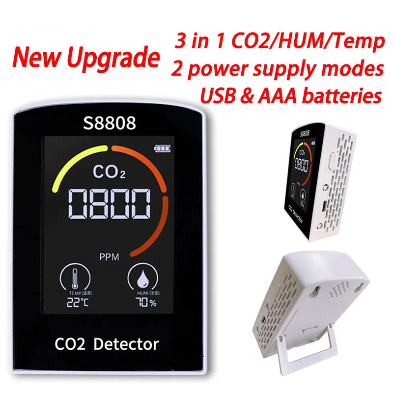 

Новинка, детектор углекислого газа O50 в реальном времени, Датчик качества воздуха со склада, датчик температуры и влажности воздуха