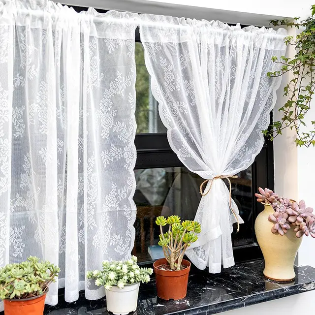 Cortinas Visillos Paneles para Ventanas Habitacion Bordado Sólido Blancos  Visillos Transparentes para Ventanas Dormitorio Infantil Cortinas  Translucidas Tulle Sheer Window Modern Voile Organza - AliExpress