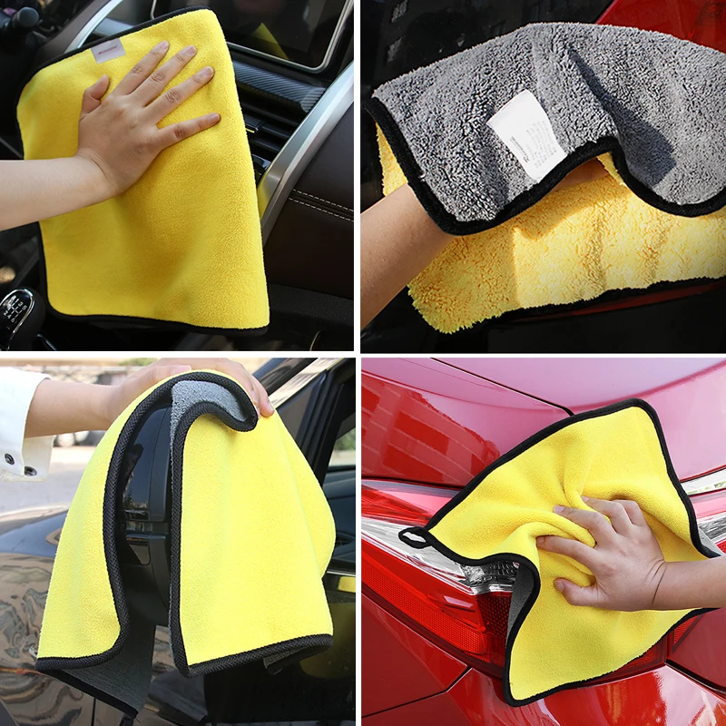 SEAMETAL マイクロファイバー洗車タオル 400GSM 両面コーラル