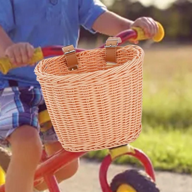 Bike Basket,Kids Bike Basket Front,Wicker Basket For Bike,Small Bicycle Basket For Boys And Girlsdetachable Kids Bike Accessorieshand Woven Front Handlebar Bike Basket9¾ X 7 X 6 Review - View #2