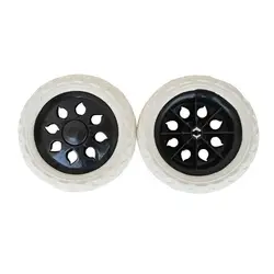 Set of 2 Anti-Slip 6.5-Inch Foaming Rubber Wheels for Shopping Carts and Trolleys (3)