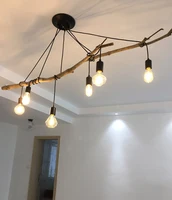 Black Spider chandelier Modern Nordic Retro Edison bulb lamp loft decoration 4