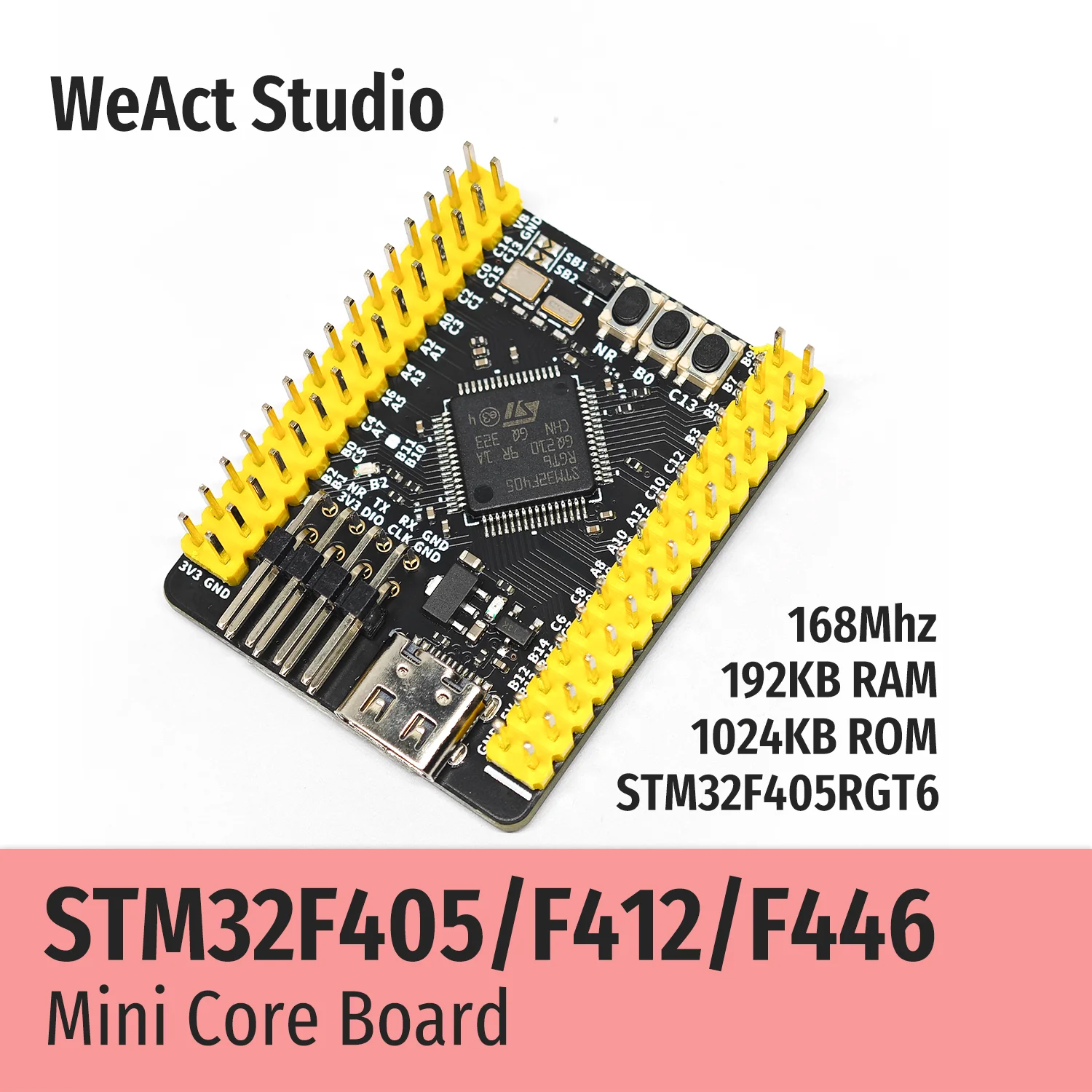 WeAct STM32F405RGT6 STM32F412RET6 STM32F446RET6 STM32F405 STM32F412 STM32F446 STM32F4 STM32 Core Board Demo Board Micropython 3