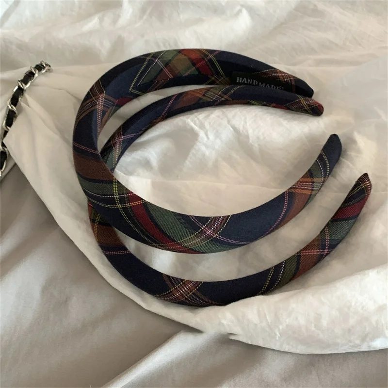 Chic Plaid Headbands - Stylish Padded Hair Accessories