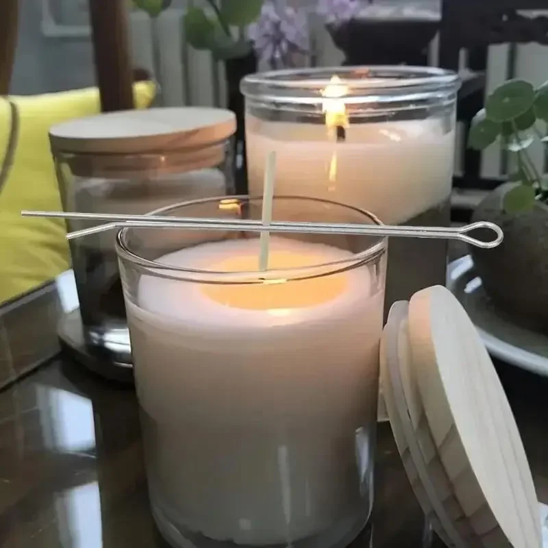 Candle Wick Holders 10/20Pcs Candle Wick Fixer Cotton Fixed Iron Clip Stabiliser DIY Candles Making Device Tool Accessories