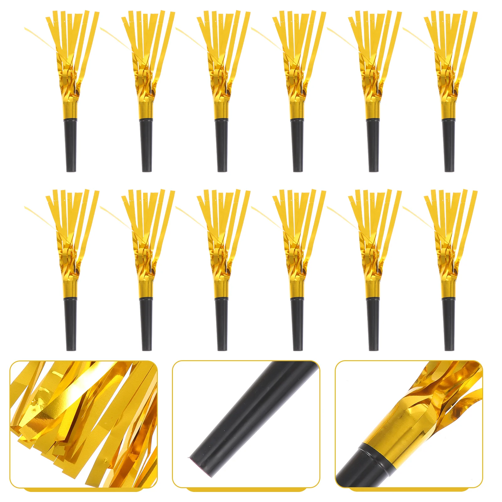 

12 Pcs Tassel Blowing Dragon Fringe Supply Cheering Whistles Music New Year Photography Props Plastic 2022 Party Child