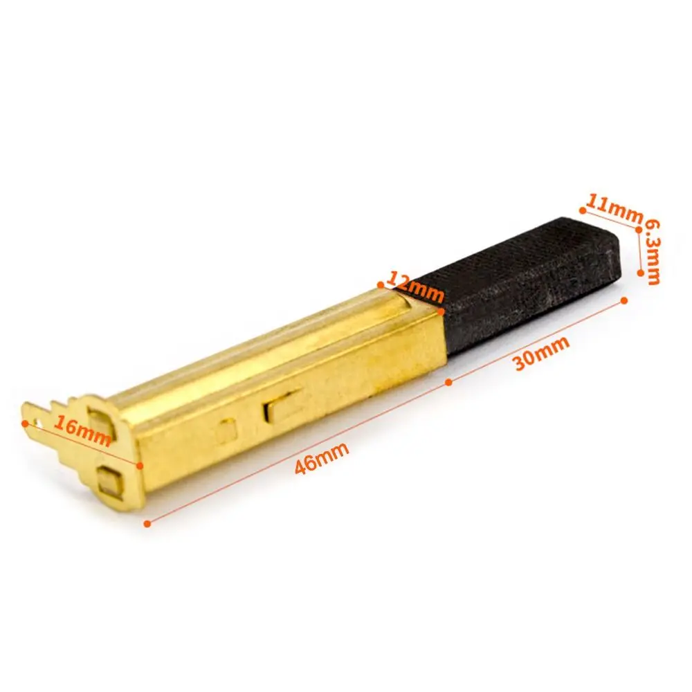 전기 진공 청소기 모터 카본 브러시 교체, 흡입기 모터 카본 브러시 홀더, 6.3x11x30mm, 2 개