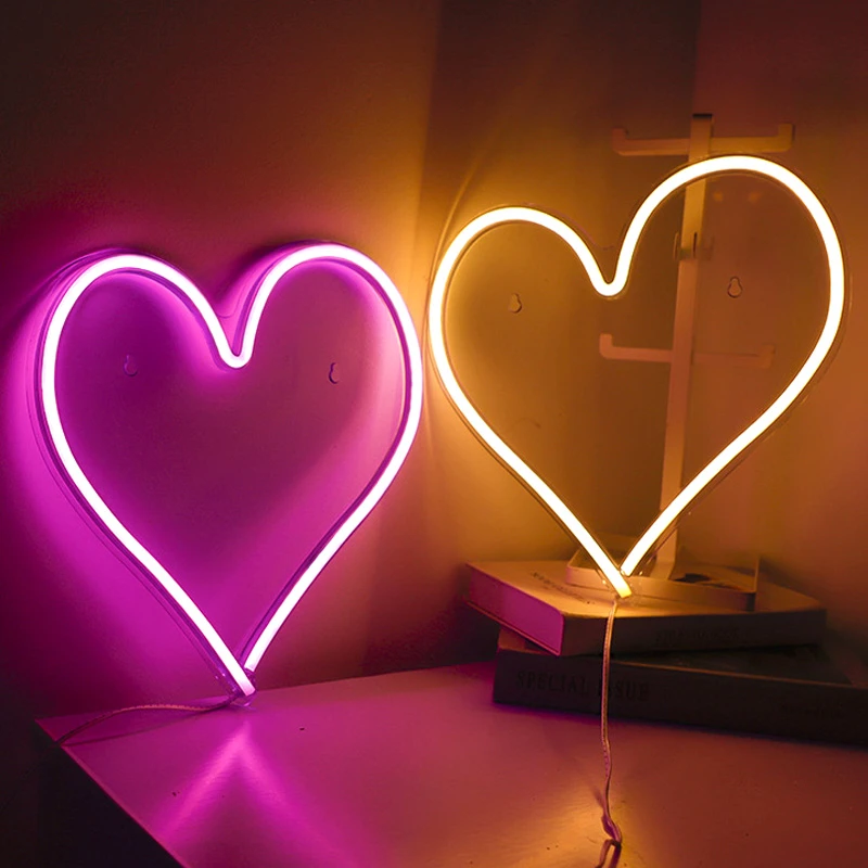 Neon Lights Wall Decor Neon Wall Sign Heart Neon Lights Signs