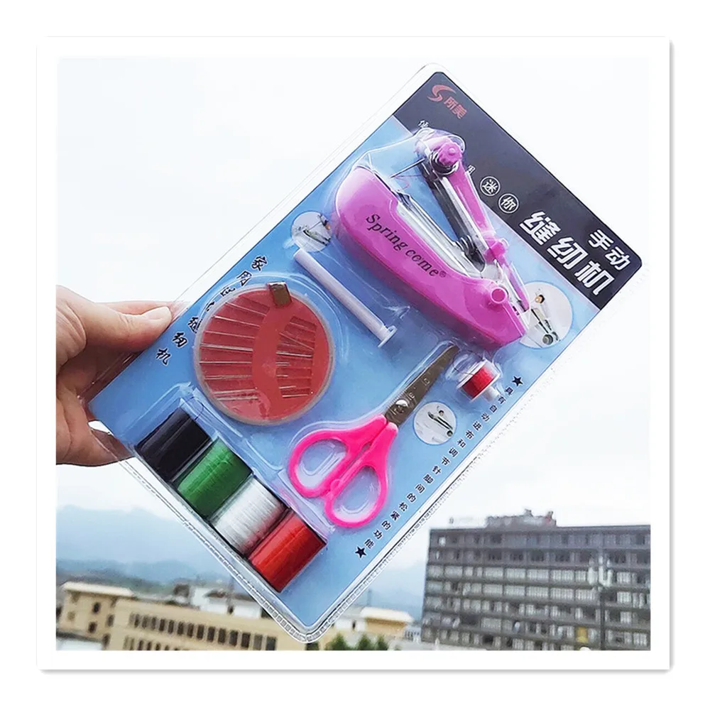 Portable Manual Sewing Machine Set Home Mini  Wholesale Factory Price  Hot Sale dress clothing paint coad shirt bag fix 6