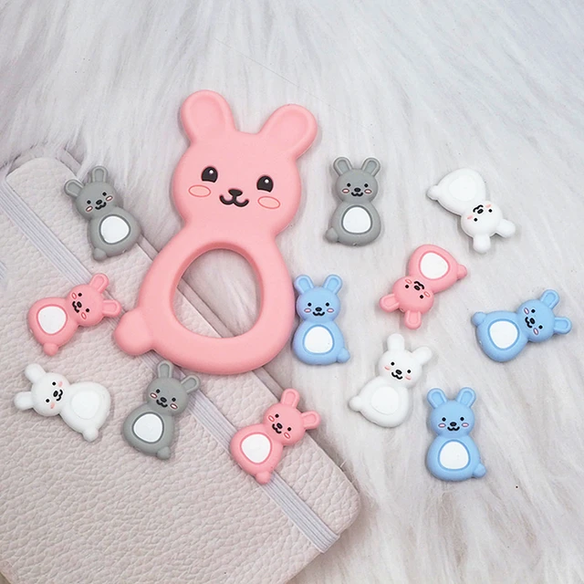 Chenkai 50PCS Rabbit Focal Beads For Pen Beadable Pen Silicone Charms  Character Beads For Pen Making DIY Baby Pacifier Chains - AliExpress