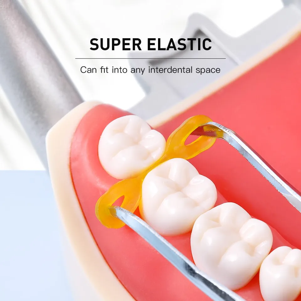 60 Pz/borsa Azdent DENTAL Gomma Elastica Cunei Di Fissaggio Odontoiatria Cuneo Interdentale Matrice Dentale Materiali Di Consumo In Silicone - Foto 4