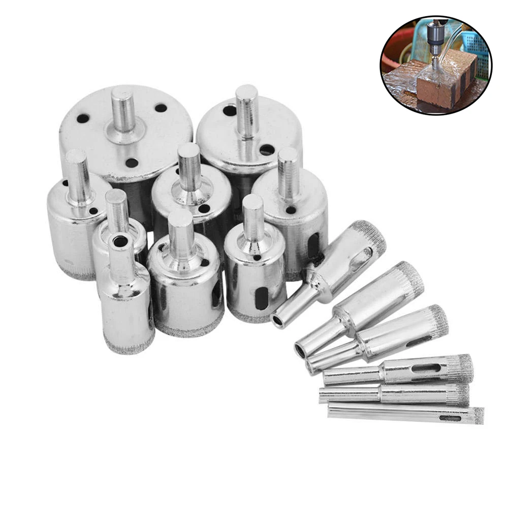 15pcs 6mm - 50mm Diamond Coated Hole Opener for Ceramic / Glass / Marble 6 50mm marble hole opener all ceramic ceramic tile glass floor tile hole sintered diamond tool standard reamer