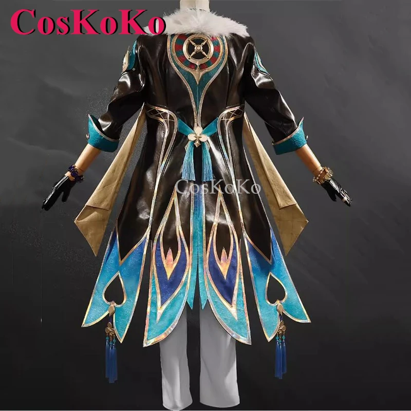 CosKoKo Aventurine 코스프레 게임, 혼카이: 스타 레일 코스튬 패션 배틀 유니폼 풀 세트, 할로윈 파티 역할 놀이 의류, 신제품