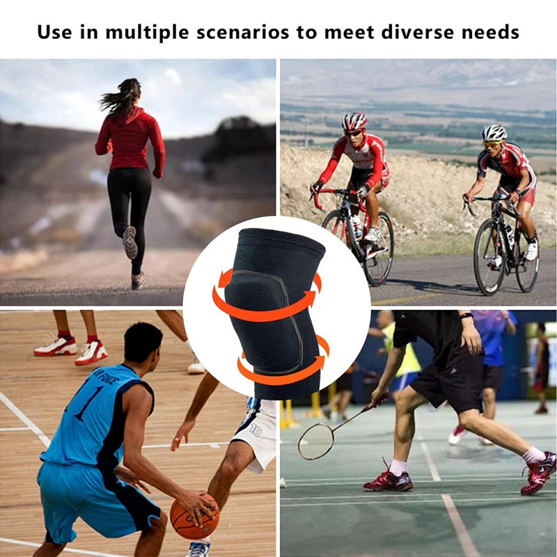 1pc Sports Knee Pad Breathable Elastic Knee Protector Dance Yoga Football Knee Brace Anti-Slip Compression Fitness Knee Pad