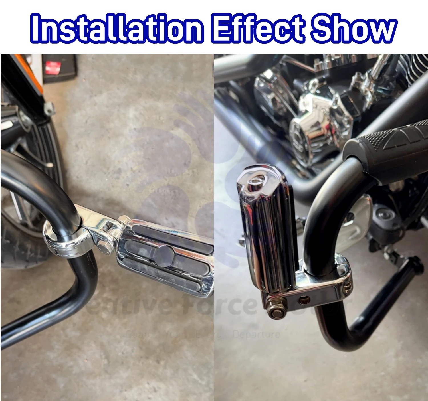 Motorcycle Footrests Highway Foot Pegs Mount Engine Guards For Harley Honda Kawasaki Davidson