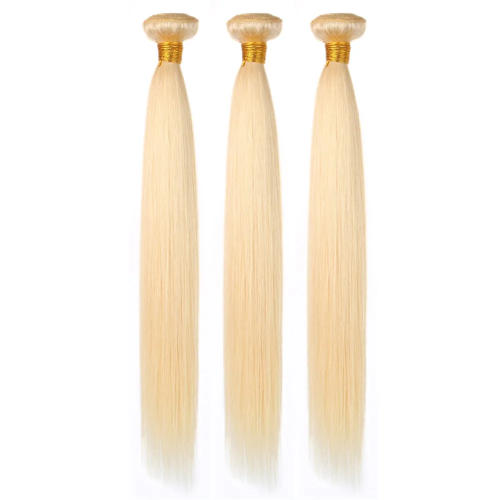 613 Straight Remy Human Hair Bundles Extension 10-30 Inch 50g/Pcs Can Be Dyed