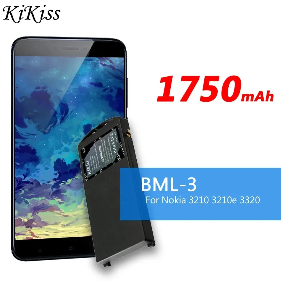 Batteria Kikiss Bml-3 Bml3 1750Mah Per Nokia 3210 3210E 3320 Bateria